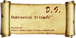 Dobrovics Iringó névjegykártya